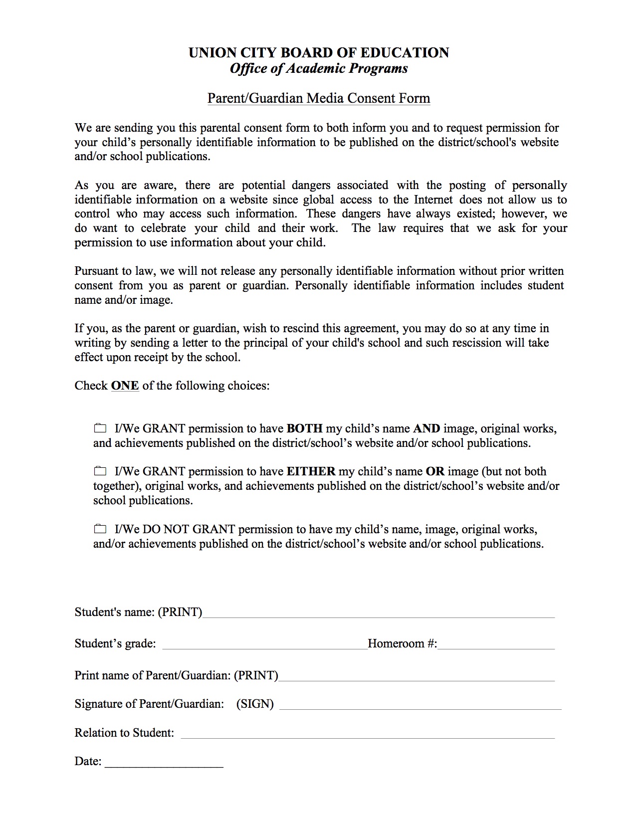 How To Write A Consent Form For Parents How To Write A Consent Form For Parents